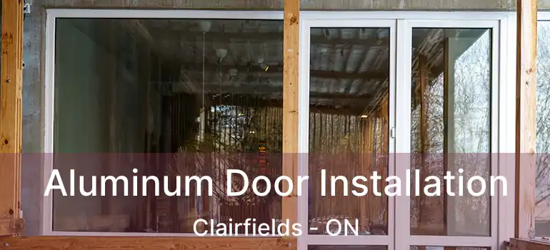 Aluminum Door Installation Clairfields - ON
