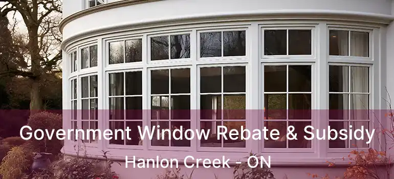 Government Window Rebate & Subsidy Hanlon Creek - ON