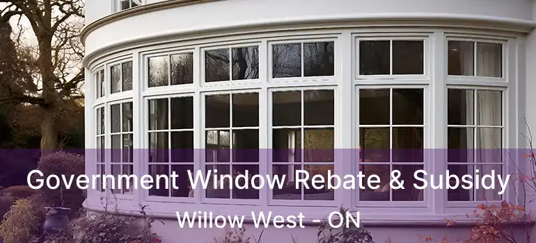 Government Window Rebate & Subsidy Willow West - ON