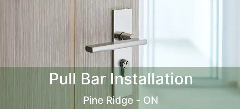 Pull Bar Installation Pine Ridge - ON