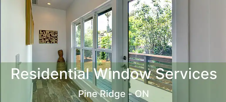 Residential Window Services Pine Ridge - ON