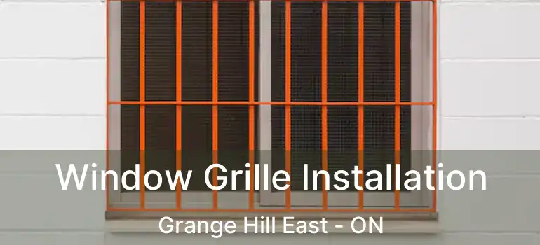 Window Grille Installation Grange Hill East - ON